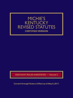 cover image of Michie's Kentucky Court Rules Annotated